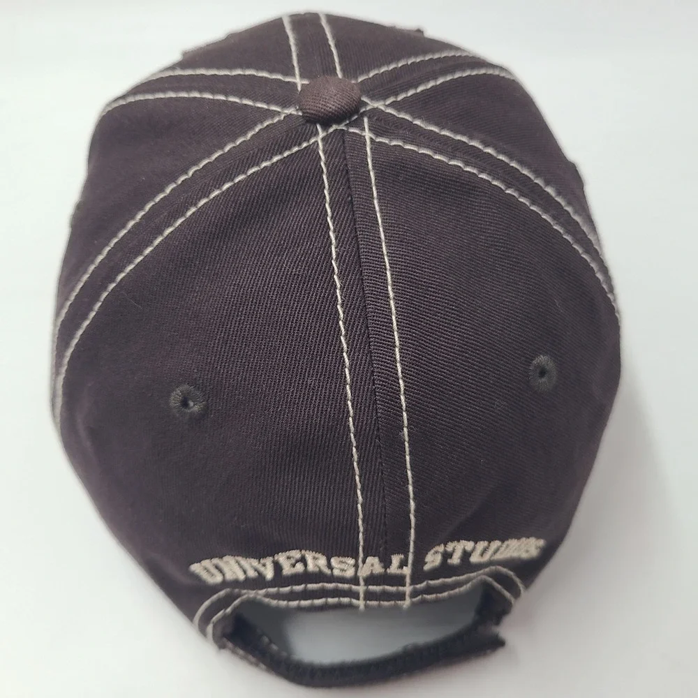 Universal Studios Hat Adjustable Brown Distressed Patch 1912 Logo Casual Men